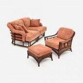 FICKS REED THREE-PIECE RATTAN