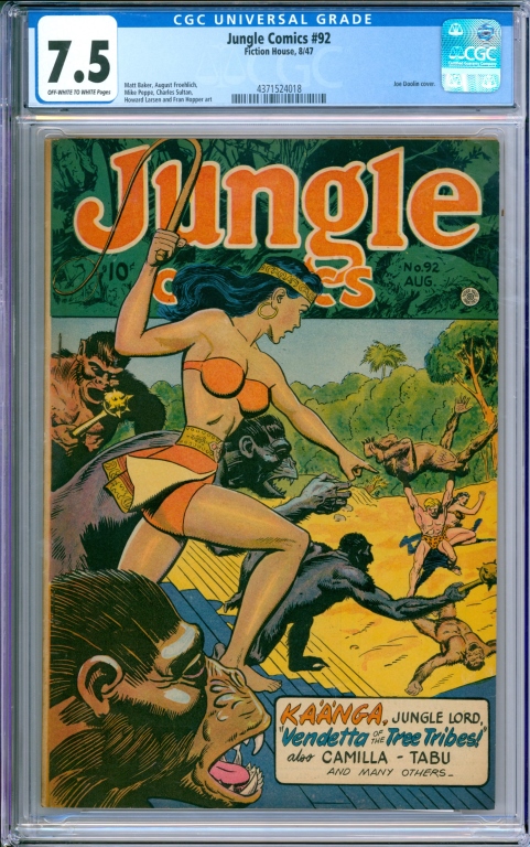 FICTION HOUSE JUNGLE COMICS #92 CGC