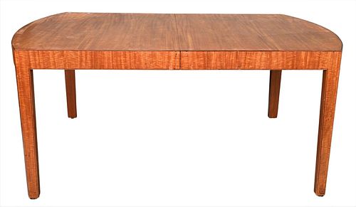FIDDLEBACK MAHOGANY DINING TABLE,
