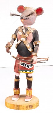 FIELD MOUSE KACHINA DECORATED