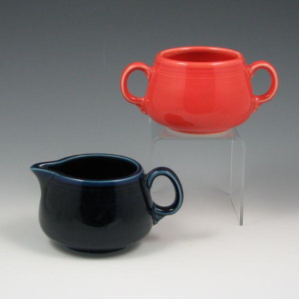 Fiesta creamer and sugar in