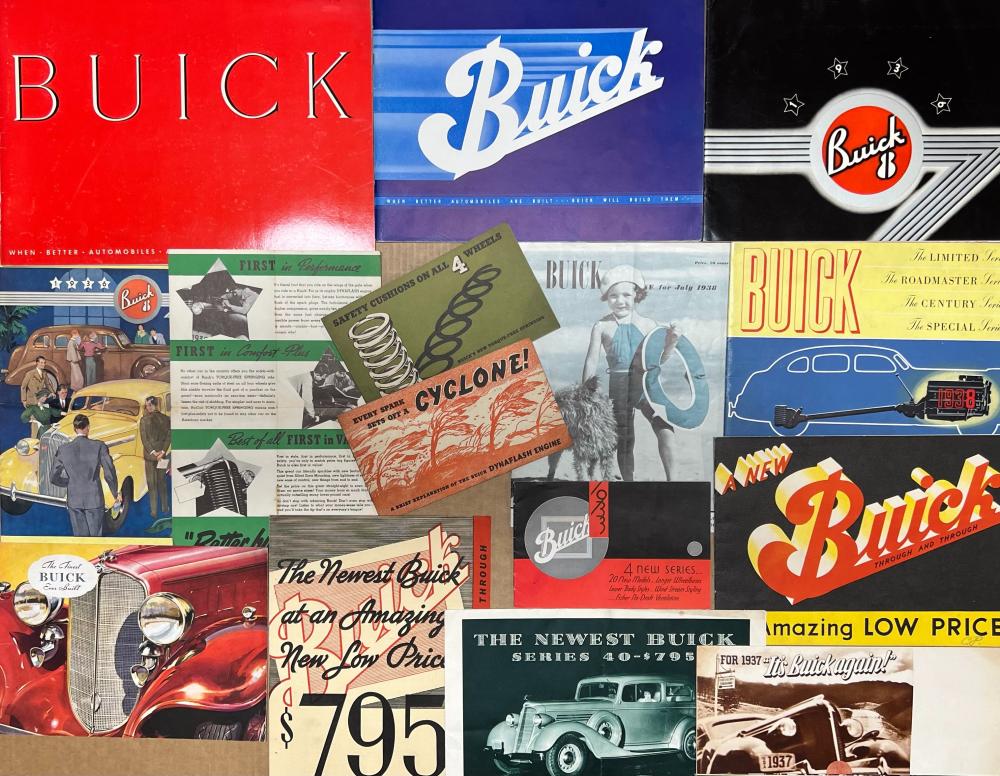 FIFTEEN 1933-1938 BUICK BROCHURES -