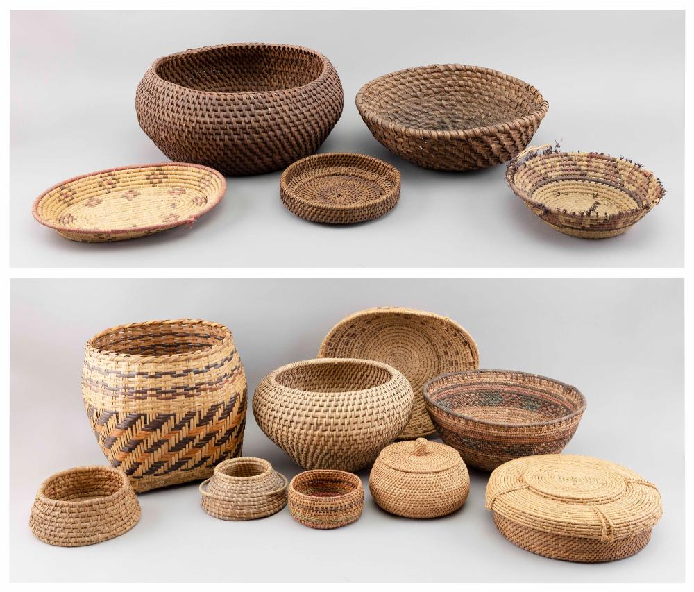 FIFTEEN AMERICAN INDIAN BASKETS