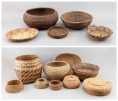 FIFTEEN AMERICAN INDIAN BASKET