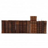 FIFTEEN ANTIQUE LEATHERBOUND B