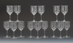 FIFTEEN BACCARAT "CAPRI" OPTIC WINE