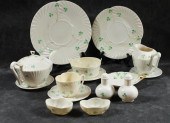 FIFTEEN BELLEEK PORCELAIN HARP
