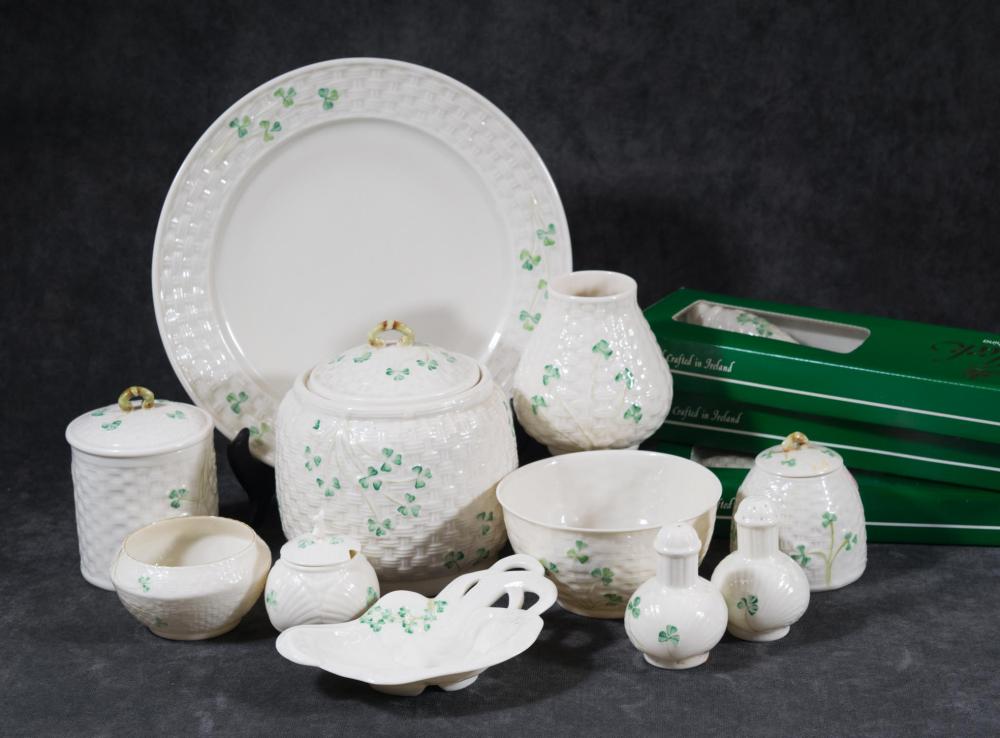 FIFTEEN BELLEEK PORCELAIN