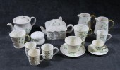 FIFTEEN BELLEEK SHAMROCK TEA W