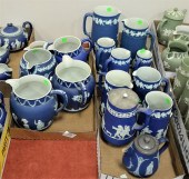 FIFTEEN BLUE WEDGWOOD JASPERWA