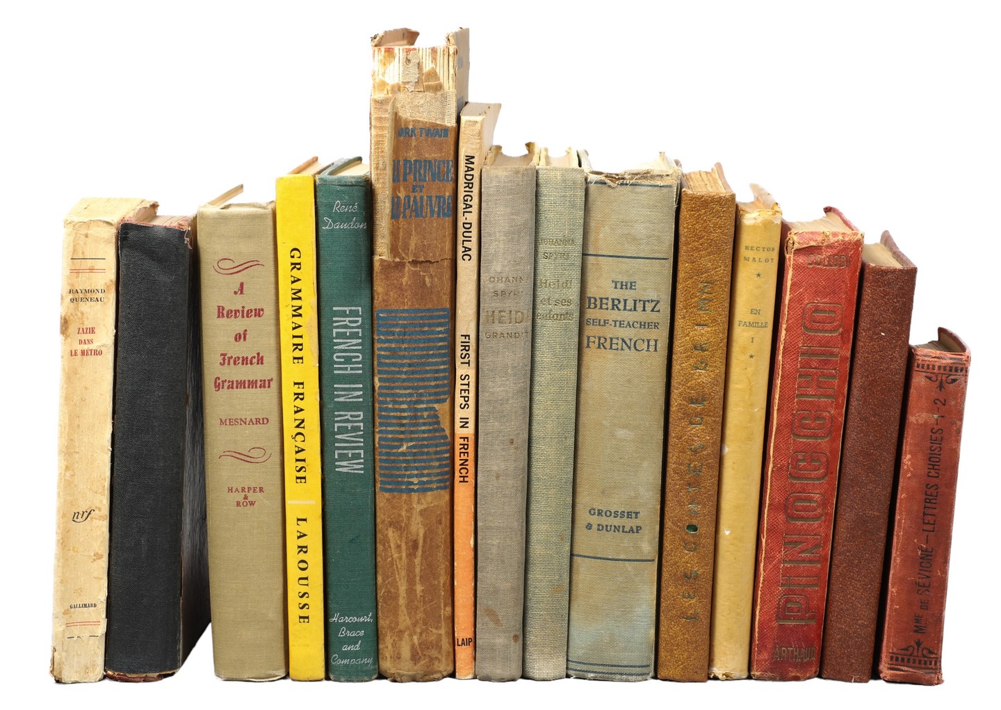 Fifteen books in French or on the