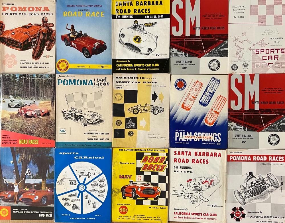FIFTEEN CA RACE EVENT PROGRAMS FORM