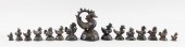 FIFTEEN CHINESE BRONZE OPIUM W