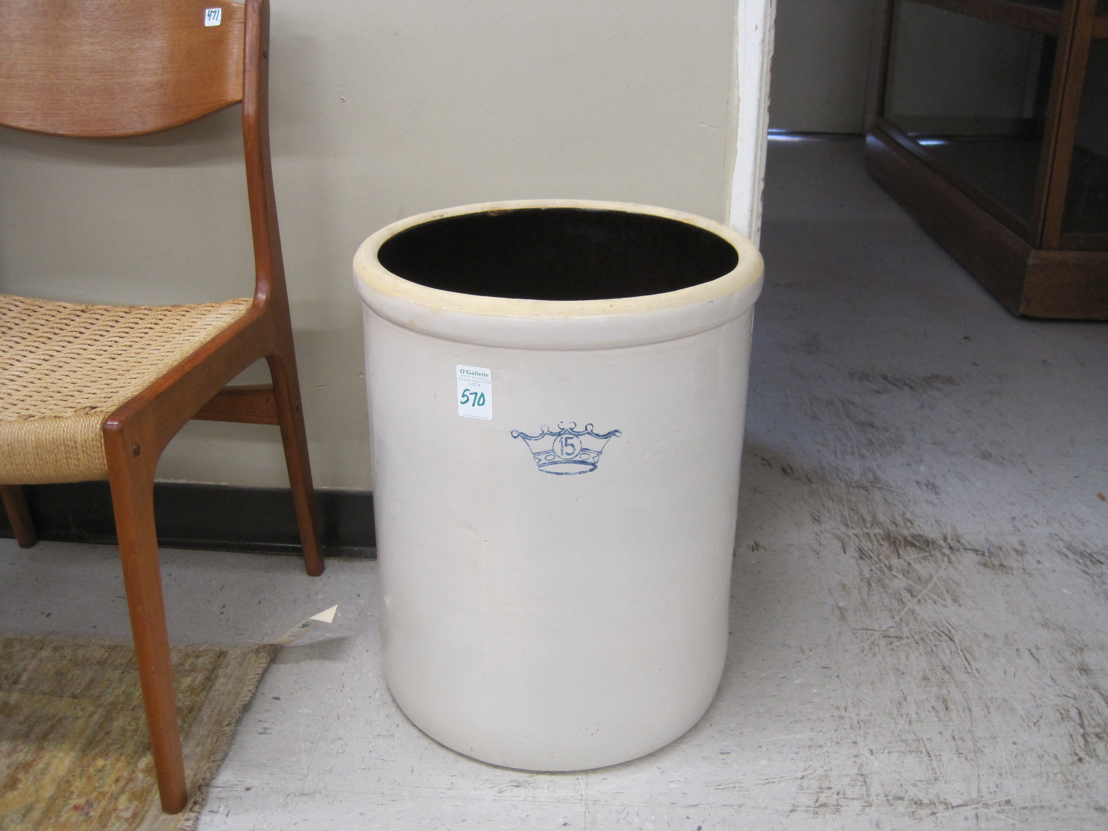FIFTEEN GALLON STONEWARE PICKLE