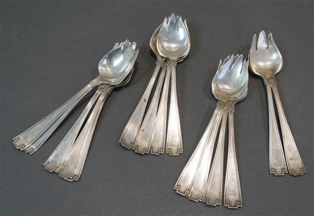 FIFTEEN GORHAM STERLING ICE CREAM