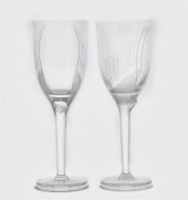 FIFTEEN LALIQUE GLASS CHAMPAGN