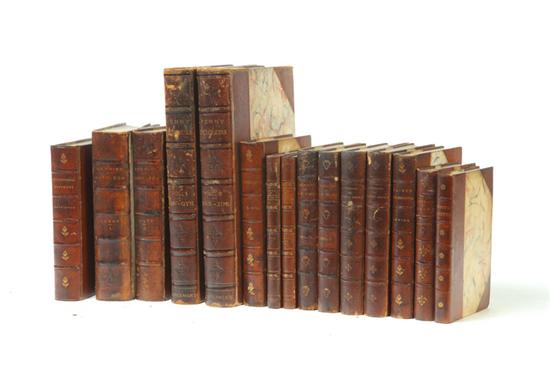 FIFTEEN LEATHERBOUND BOOKS. 