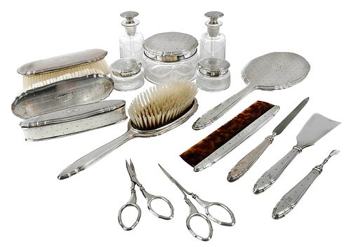 FIFTEEN PIECE CARTIER STERLING