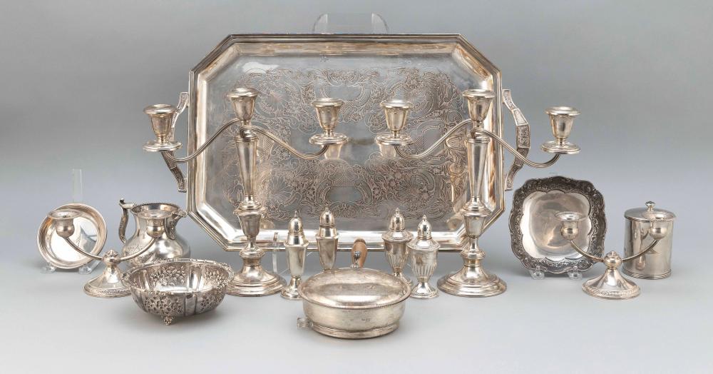 FIFTEEN PIECES OF STERLING SILVER