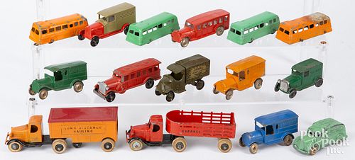 FIFTEEN TOOTSIE TOY DELIVERY TRUCKS