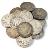 FIFTEEN U.S. SILVER HALF DOLLA