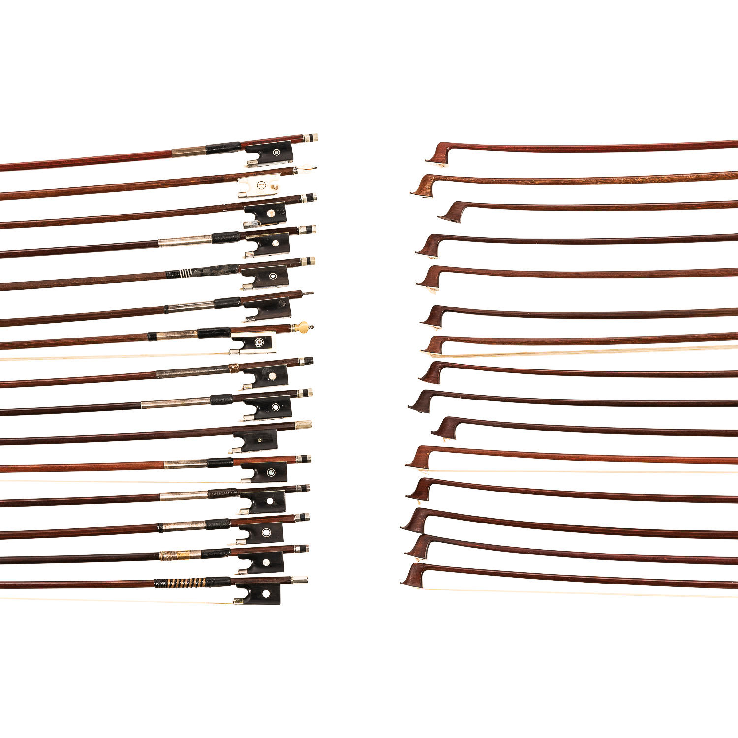 FIFTEEN VIOLIN BOWS various mounts,
