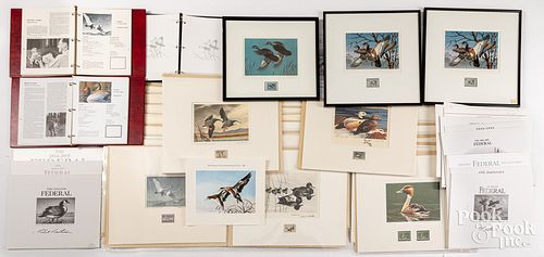FIFTY-EIGHT FEDERAL DUCK STAMPS AND