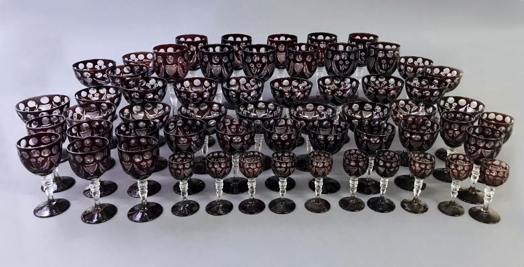 Fifty-eight pieces of red