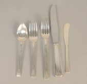 FIFTY-FIVE PIECE STERLING SILV