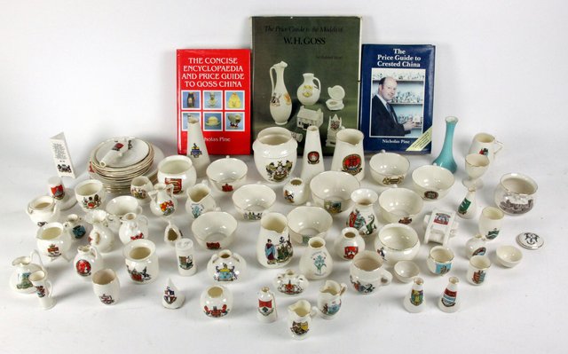 Fifty-three pieces of Goss armorial