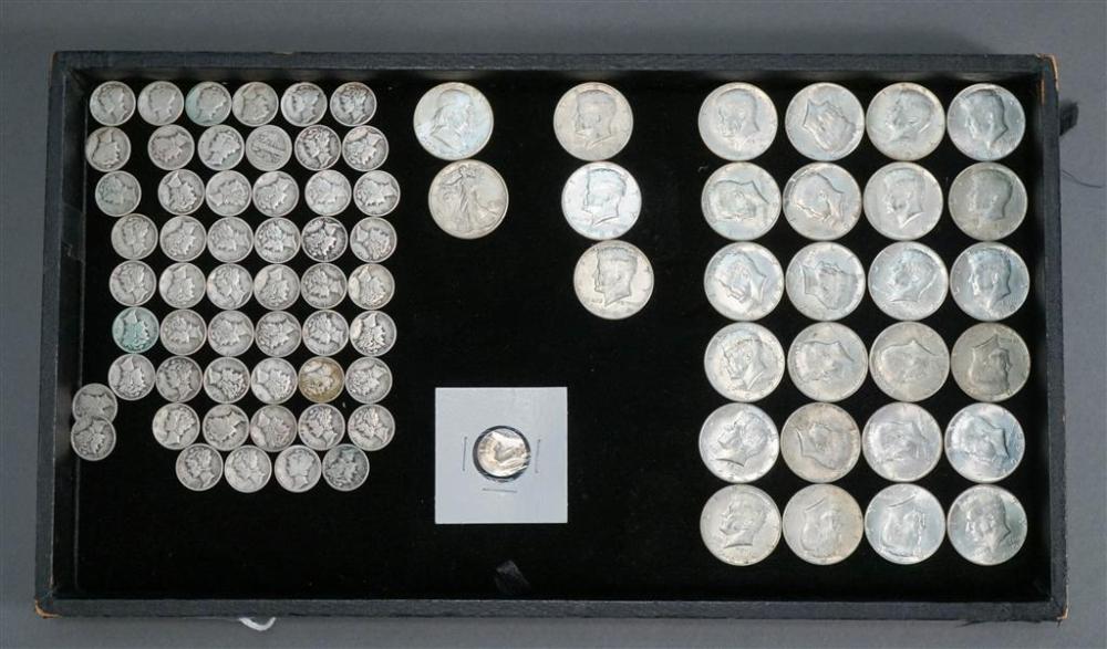 FIFTY-THREE SILVER DIMES, CLAD