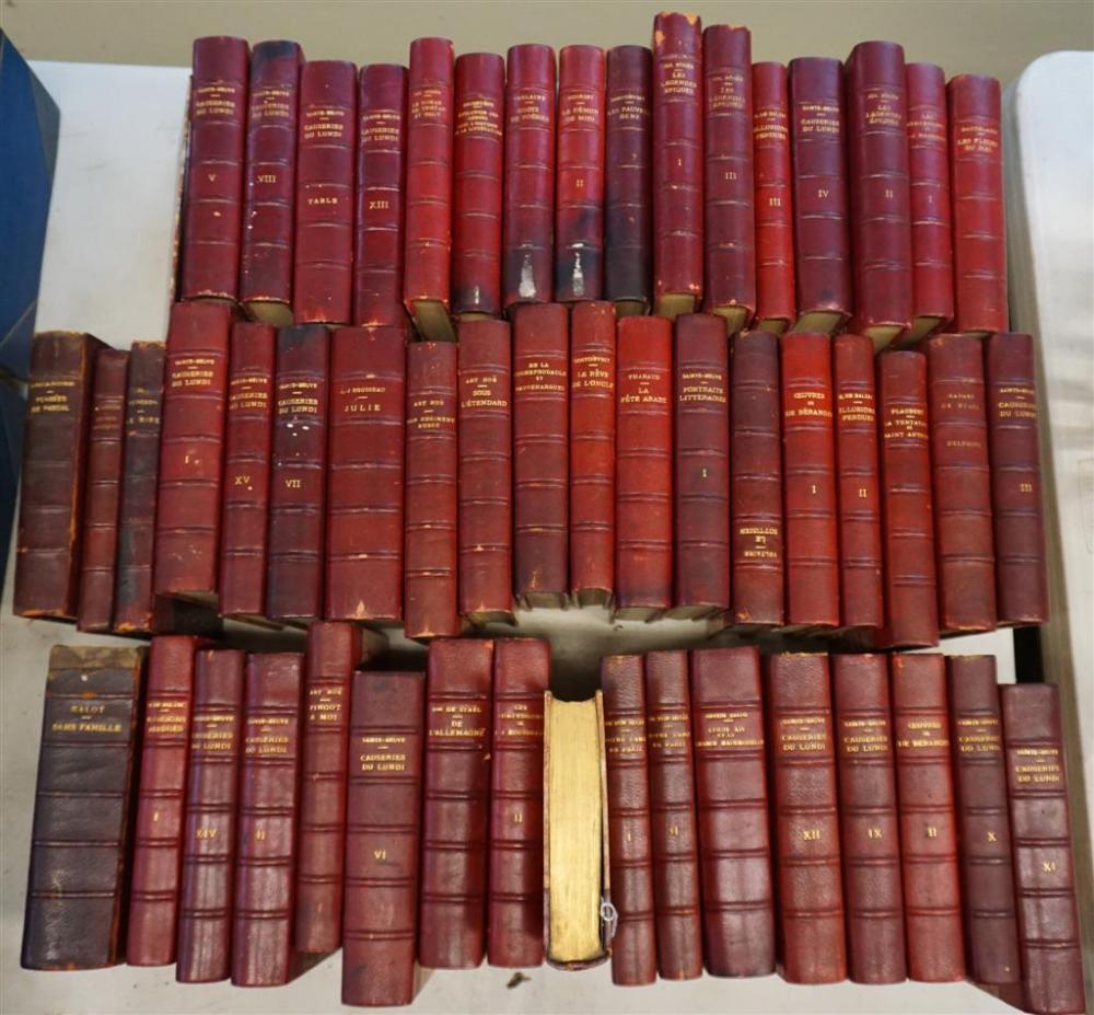 FIFTY-TWO RED LEATHER VOLUMES