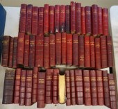 FIFTY-TWO RED LEATHER VOLUMES