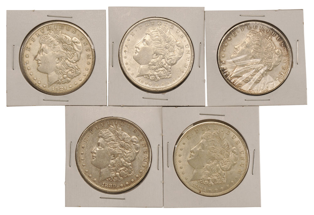 Fifty U.S. Morgan Silver Dollars 19
