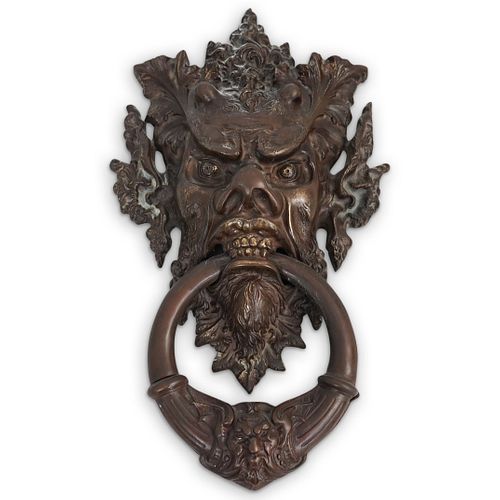 FIGURA BRONZE GARGOYLE DOOR