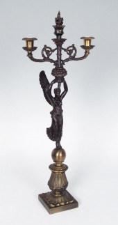 FIGURAL 3 LIGHT BRONZE CANDELA