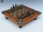 Figural Art Metal Chess Set An