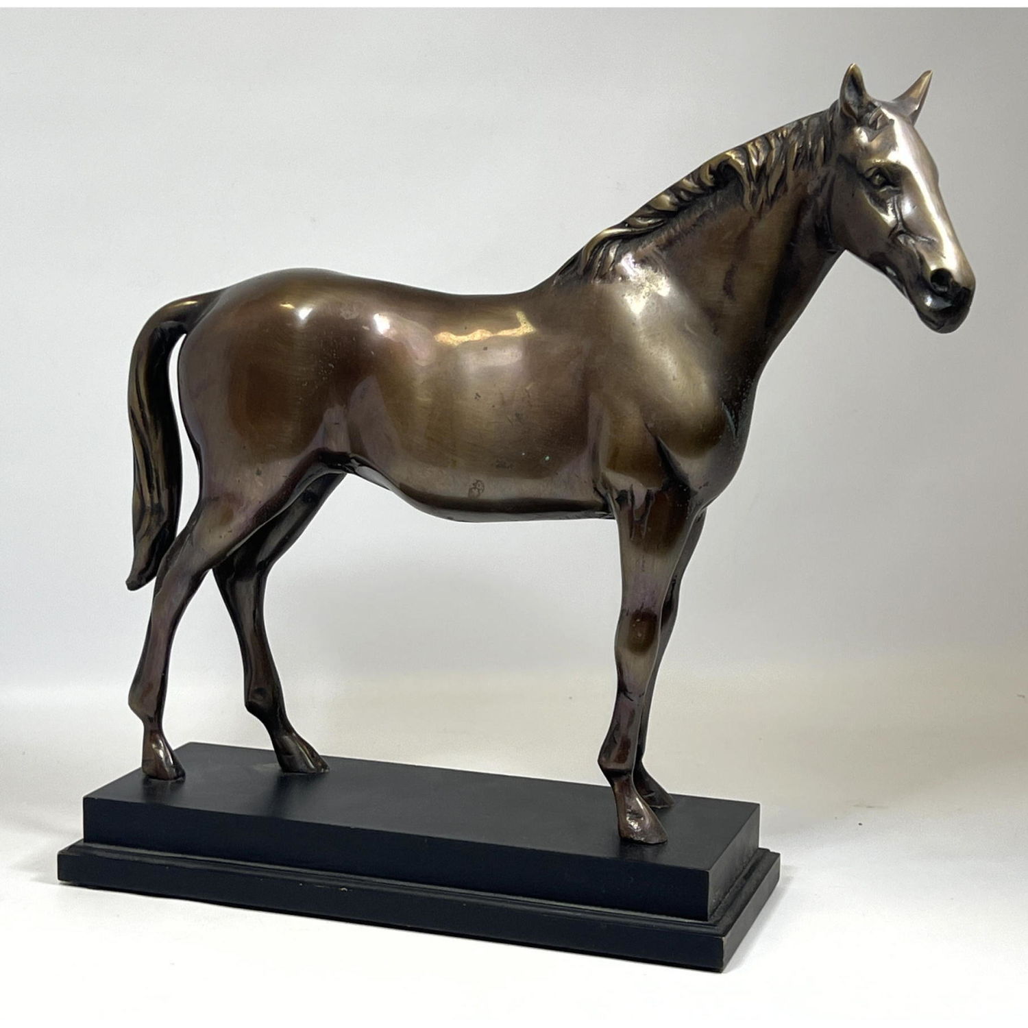Figural Brass Horse Sculpture. On