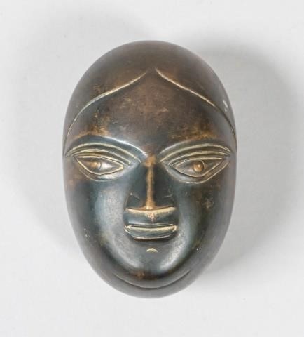 FIGURAL BRASS INDIAN POWDER JARA