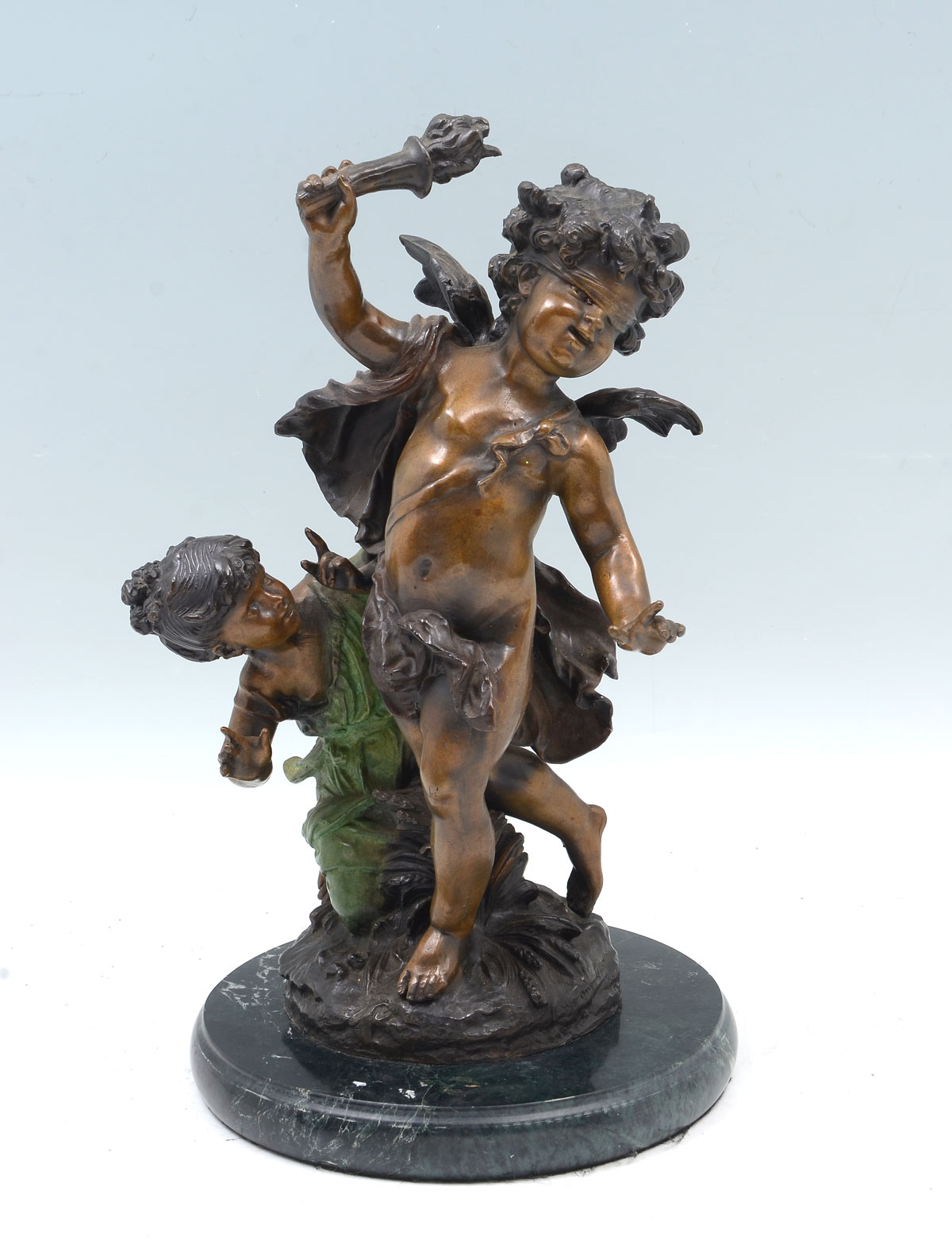 FIGURAL BRONZE GROUPING AFTER