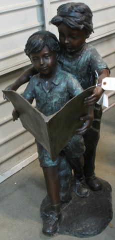 FIGURAL BRONZE SCULPTURE ''Learning