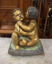 FIGURAL BRONZE SCULPTURE, TWIN