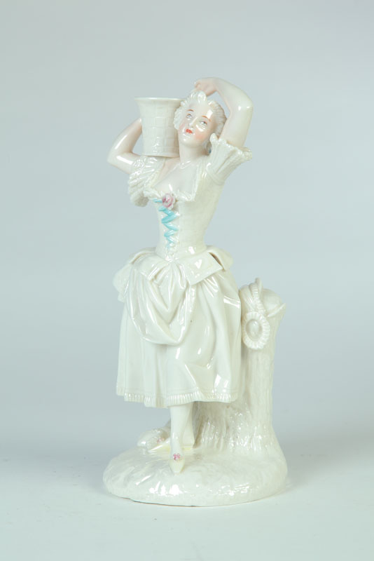 FIGURAL CANDLESTICK.  European 