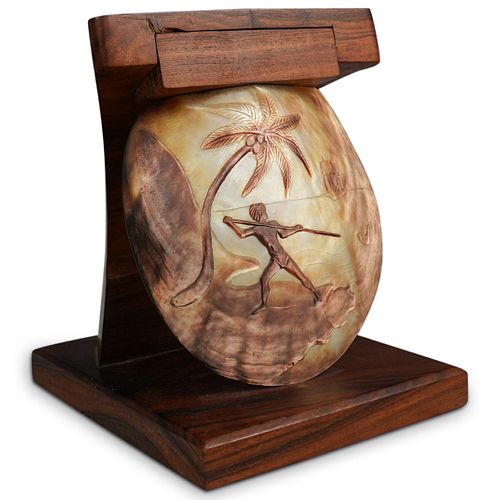 FIGURAL CARVED ABALONE