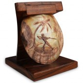 FIGURAL CARVED ABALONE SHELLDE