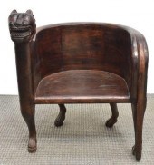 FIGURAL CARVED LEOPARD TEAKWOO