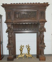 Figural carved walnut Continen
