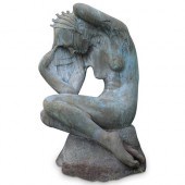 FIGURAL CAST METAL GARDEN SCUL
