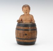 Figural Composite Tobacco Jar