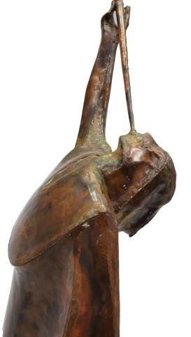 FIGURAL COPPER SCULPTURE SIGNED